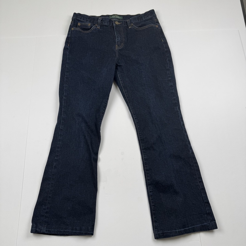 Lauren Ralph Lauren Jeans Womens 6 (29x26) Blue Flare Stretch Denim Mid Rise